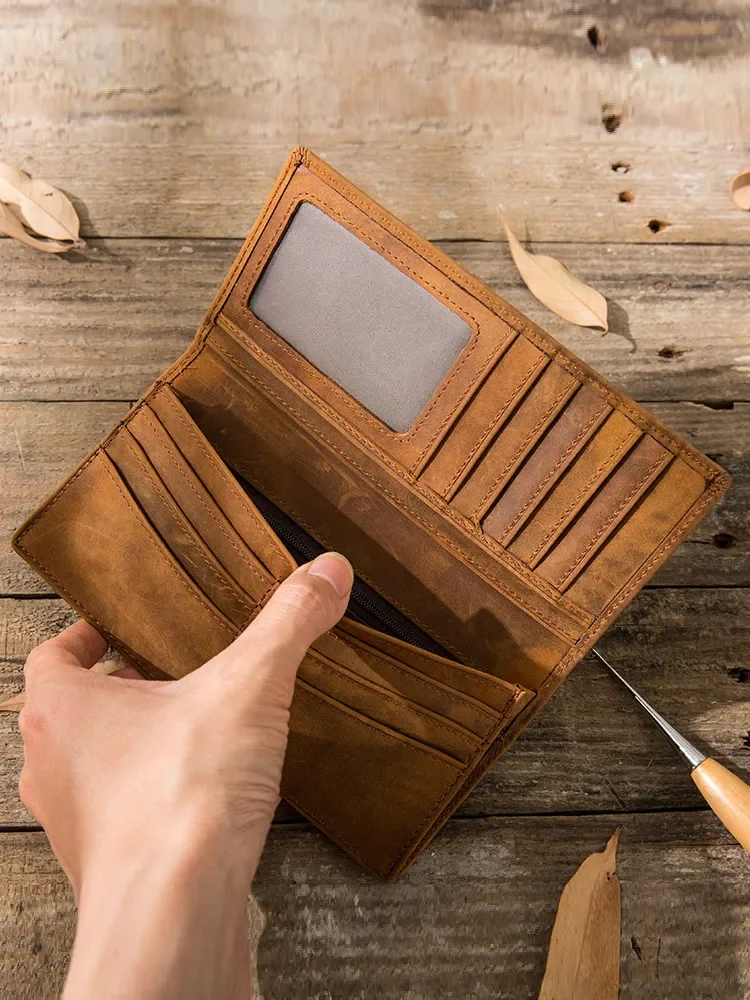 Retro handmade leather first layer cowhide Japanese mobile phone wallet
Retro handmade leather first layer cowhide Japanese mobile phone wallet
