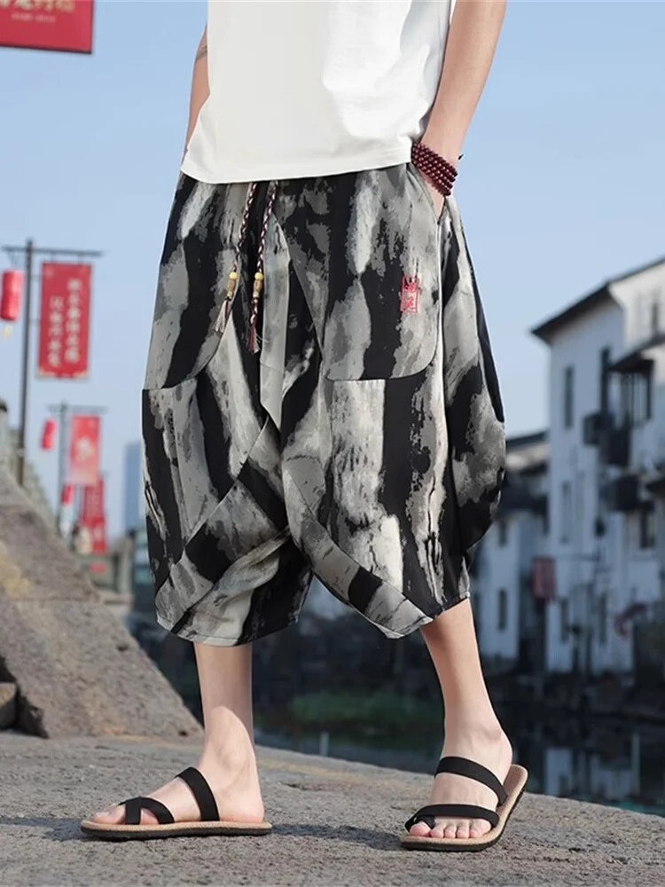 Watercolor Dyed Ice Silk Seven-Foot orts Men's Summer High-End Casual Loose Harlan Pants Breathable Lightweight Cargo orts
Watercolor Dyed Ice Silk Seven-Foot orts Men's Summer High-End Casual Loose Harlan Pants Breathable Lightweight Cargo orts