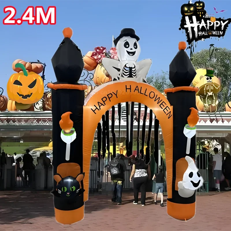 8FT Halloween Inflatable Toy Arch Model with LED Light Large Christmas Outdoor Decor Holiday Ornament Courtyard Toy Prop
8FT Halloween Inflatable Toy Arch Model with LED Light Large Christmas Outdoor Decor Holiday Ornament Courtyard Toy Prop