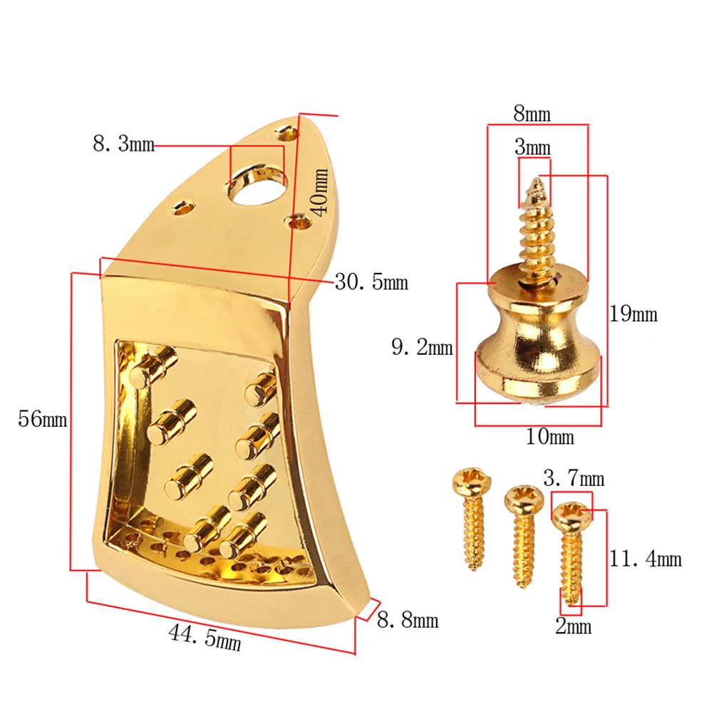 8-String Mandolin Tailpiece Triangle Plated Metal Parts Golden Screw Shiny Finish for Guitar and Mandolin Guitar Maker
8-String Mandolin Tailpiece Triangle Plated Metal Parts Golden Screw Shiny Finish for Guitar and Mandolin Guitar Maker