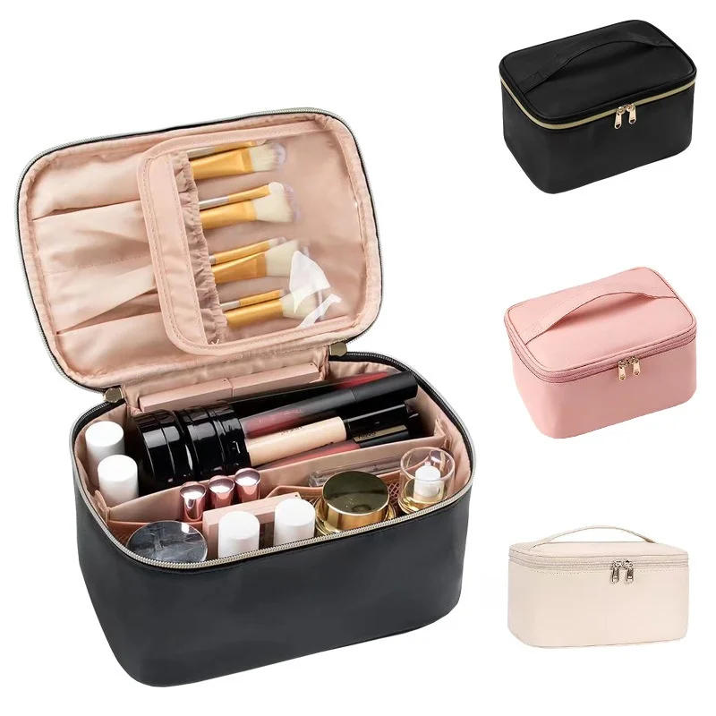 Large capacity women's cosmetics storage bag portable travel carrying hand wash bag brush storage bag
Large capacity women's cosmetics storage bag portable travel carrying hand wash bag brush storage bag