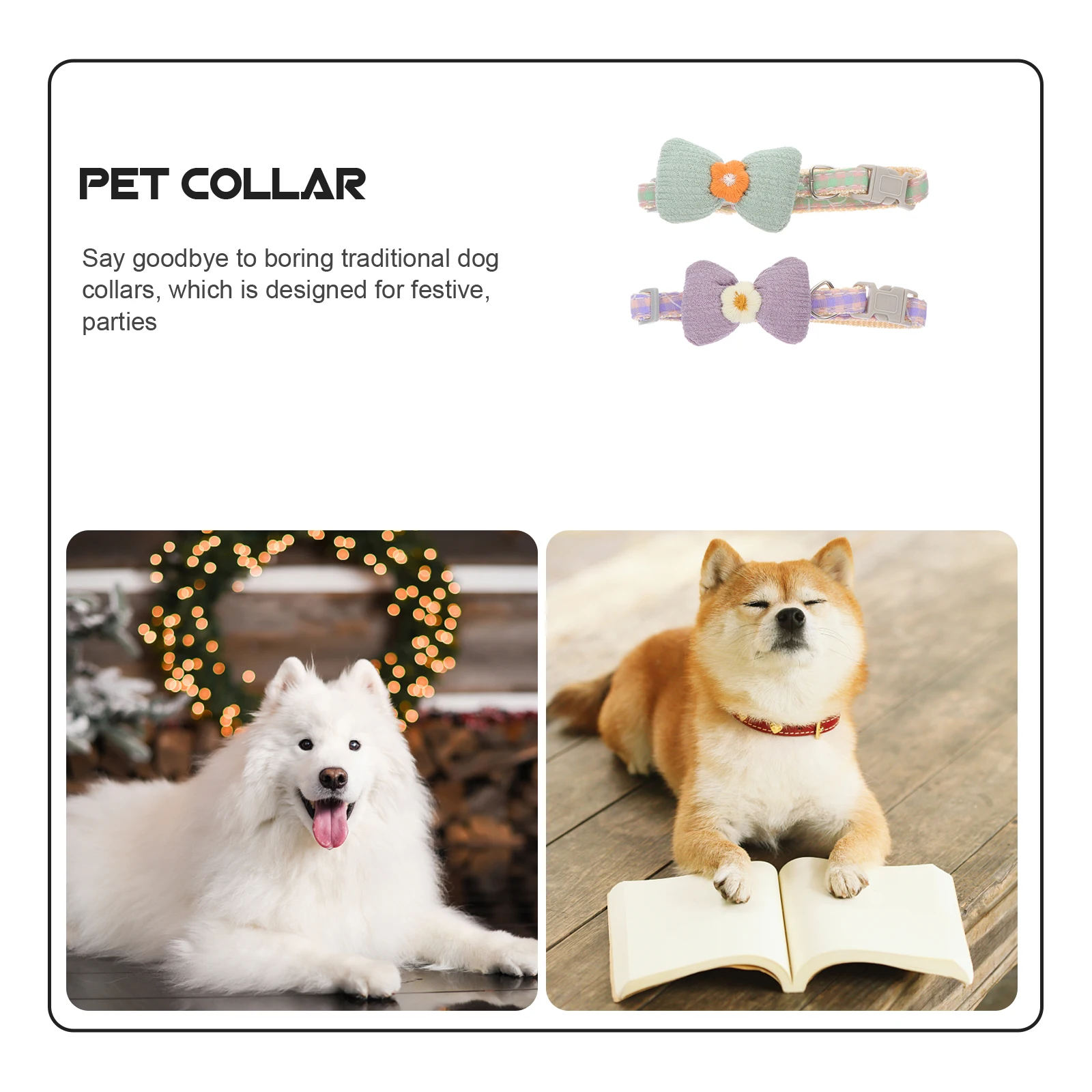 2pcs Adjustable Pet Cat Collar Flower Themed Bowknot Design Kitten Decorative Neckwear Breathable Comfortable Festive Party Bow
2pcs Adjustable Pet Cat Collar Flower Themed Bowknot Design Kitten Decorative Neckwear Breathable Comfortable Festive Party Bow