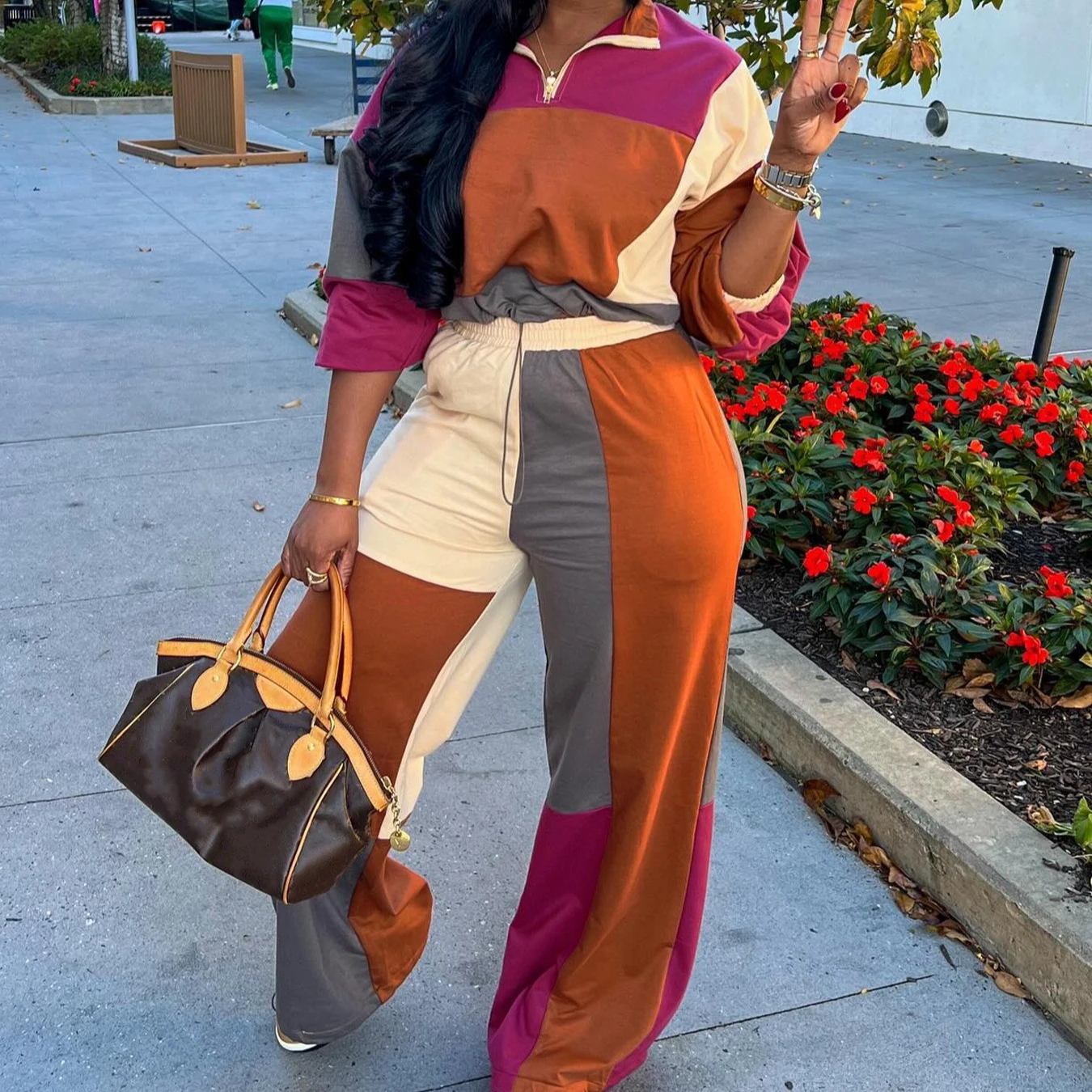 Two Piece Sets Women Tracksuit Casual Suit Pullover Coat Straight Pants Zipper Patchwork Trousers Outfits Autumn Matching Sets
Two Piece Sets Women Tracksuit Casual Suit Pullover Coat Straight Pants Zipper Patchwork Trousers Outfits Autumn Matching Sets