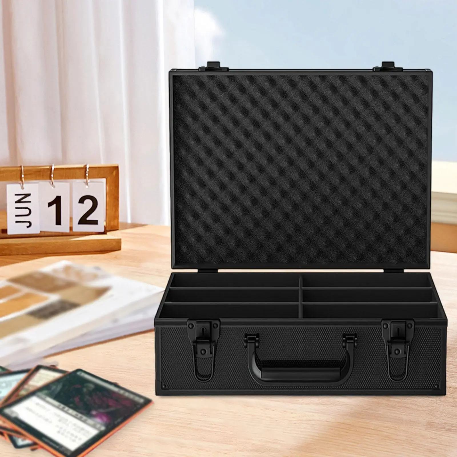 Trading Card Case for 35PT Rigid Card,Collection Multifunction with Dividers,Protective Case,Portable, Organizer Card Holder
Trading Card Case for 35PT Rigid Card,Collection Multifunction with Dividers,Protective Case,Portable, Organizer Card Holder