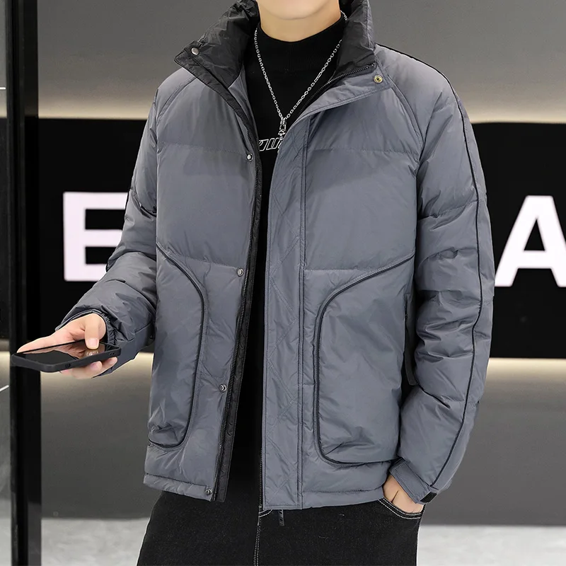 Outdoor Fashion Hiking Down Coats for Men Solid Color All-match Male Clothes Quality Stand Collar Warm Down Jackets Winter New
Outdoor Fashion Hiking Down Coats for Men Solid Color All-match Male Clothes Quality Stand Collar Warm Down Jackets Winter New