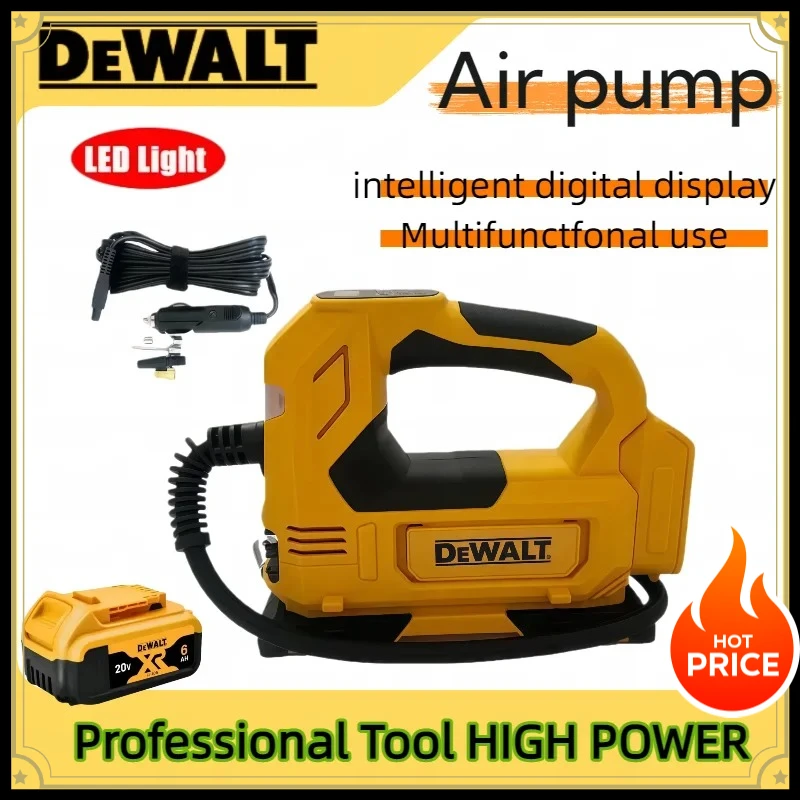 Портативный беспроводной воздушный компрессор Dewalt 18V 20V XR для накачивания шин автомобилей и мотоциклов, электрический, перезаряжаемый.
Портативный беспроводной воздушный компрессор Dewalt 18V 20V XR для накачивания шин автомобилей и мотоциклов, электрический, перезаряжаемый.