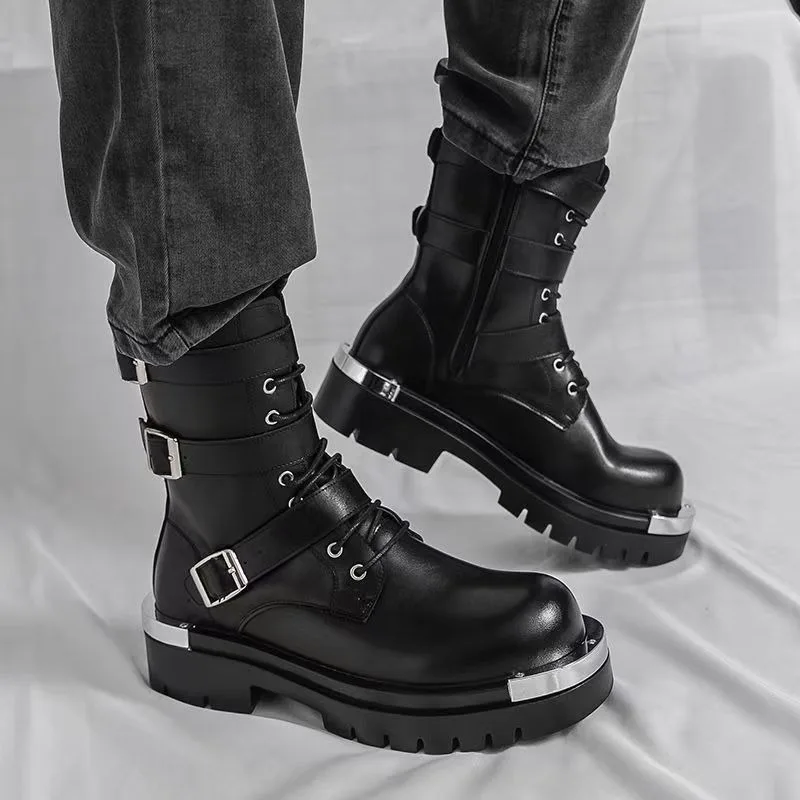 Высококачественные мужские ботинки до щиколотки, кожаные туфли для подростков, мотоциклетные ботинки с металлической пряжкой, элегантные и модные ботинки в стиле панк-рок, рыцарские ботинки.
Высококачественные мужские ботинки до щиколотки, кожаные туфли для подростков, мотоциклетные ботинки с металлической пряжкой, элегантные и модные ботинки в стиле панк-рок, рыцарские ботинки.
