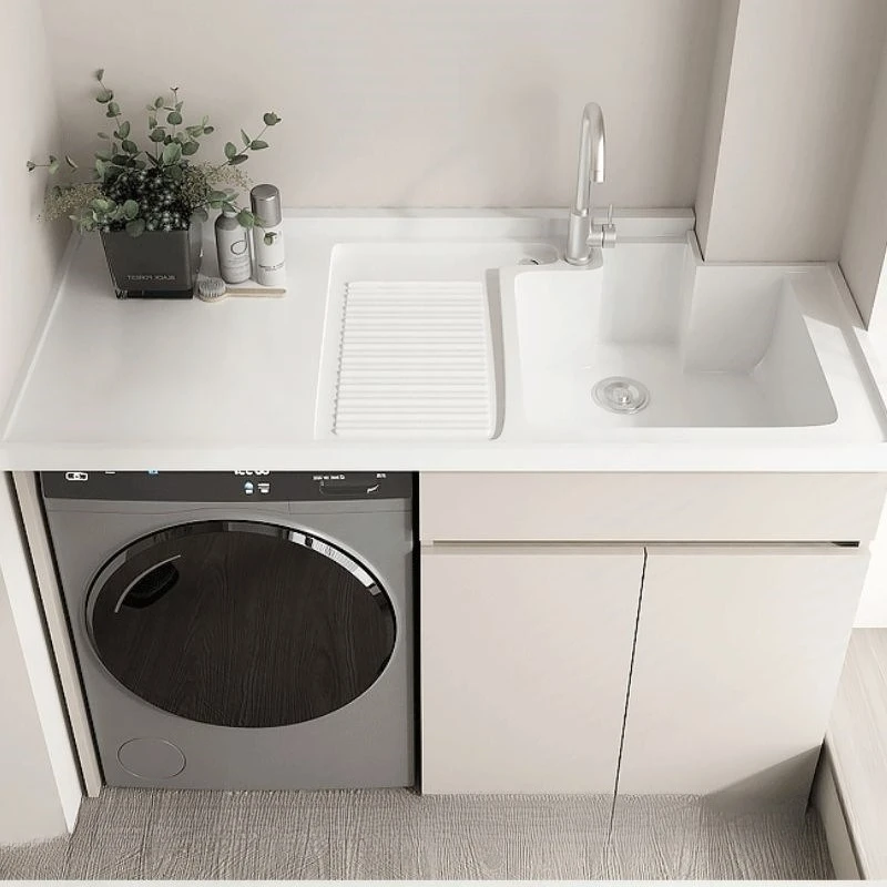 Cream wind balcony washing machine cabinet integrated laundry pool basin with rubbing board significant other drum laundry
Cream wind balcony washing machine cabinet integrated laundry pool basin with rubbing board significant other drum laundry