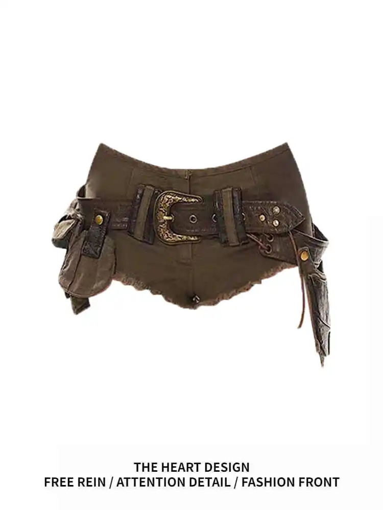 Women's Army Green Y2k Mini Jeans Shorts Vintage Harajuku Hot Shorts With Sashes 90s Low Waist Short Pants 2000s Clothes Summer
Women's Army Green Y2k Mini Jeans Shorts Vintage Harajuku Hot Shorts With Sashes 90s Low Waist Short Pants 2000s Clothes Summer