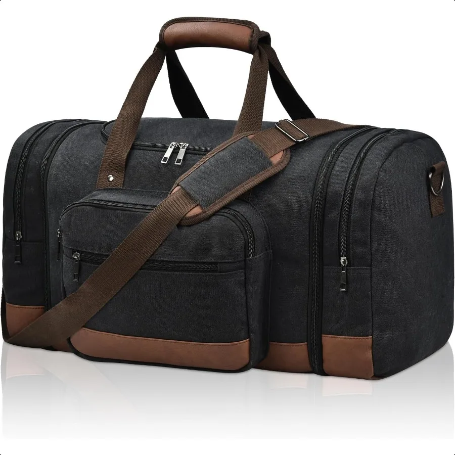 Duffle Bag for Travel 50L Canvas Travel Duffel Bags Overnight Weekend Gym Carry On Lage Bag for Men Women Black 
Duffle Bag for Travel 50L Canvas Travel Duffel Bags Overnight Weekend Gym Carry On Lage Bag for Men Women Black