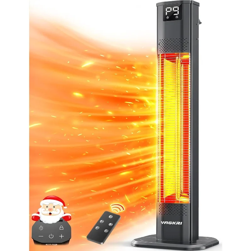 Outdoor Heaters, 1s Heating Carbon Infrared Patio Heaters With Remote, 9 Heat Levels, 24H Timer, IPX5 Waterproof
Outdoor Heaters, 1s Heating Carbon Infrared Patio Heaters With Remote, 9 Heat Levels, 24H Timer, IPX5 Waterproof