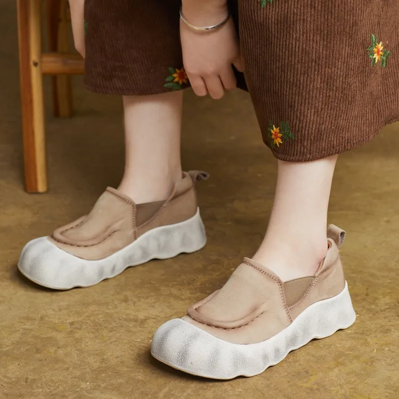 Birkuir Retro Loafers Flats Shoes For Women Round Toe Slip On Genuine Leather Casual Shoes Luxury Elegant Soft Big Head Shoes
Birkuir Retro Loafers Flats Shoes For Women Round Toe Slip On Genuine Leather Casual Shoes Luxury Elegant Soft Big Head Shoes