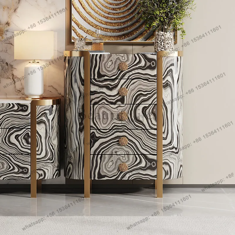Light luxury marble chest of drawers Bedroom luxury bedside storage Solid wood storage cabinet
Light luxury marble chest of drawers Bedroom luxury bedside storage Solid wood storage cabinet