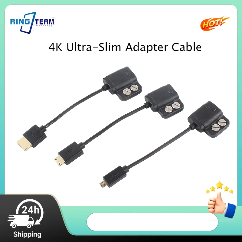 4K Ultra-Slim HDMI Adapter HDMI Full Size Male to Femal D to A C to A A to A Cable Micro Mini Standard for Video Recording
4K Ultra-Slim HDMI Adapter HDMI Full Size Male to Femal D to A C to A A to A Cable Micro Mini Standard for Video Recording