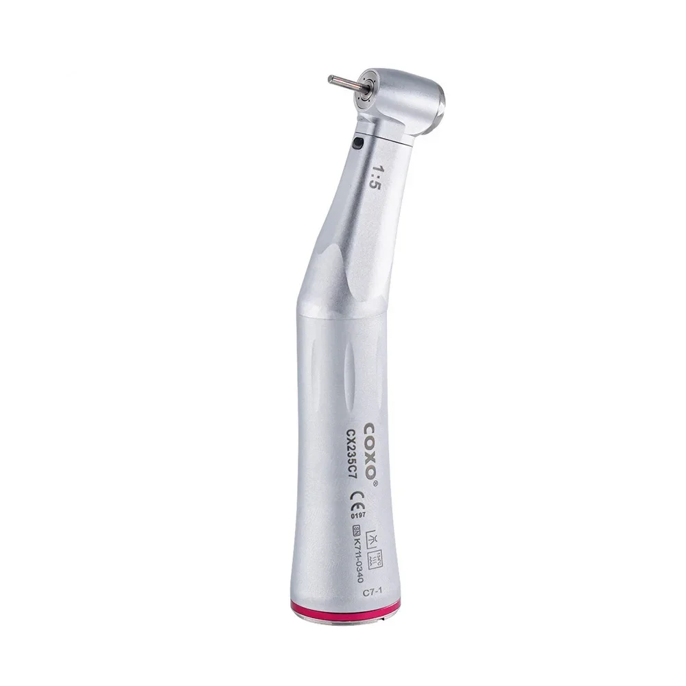 CX235C7 Dental 1:5 Optic Fiber Inner Channel 4 Water Spray Contra Angle Low Speed Handpiece
CX235C7 Dental 1:5 Optic Fiber Inner Channel 4 Water Spray Contra Angle Low Speed Handpiece