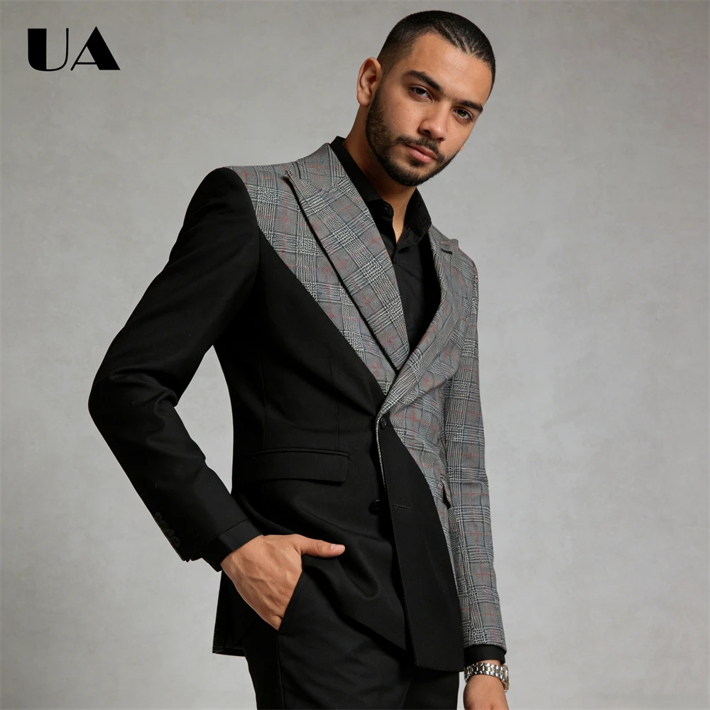 Designer Plaid Suit Set 2-Piece Men's Formal Suit Jacket Pants Set, Tailored Size & Customized Colors Tuxedo Smart Suits
Designer Plaid Suit Set 2-Piece Men's Formal Suit Jacket Pants Set, Tailored Size & Customized Colors Tuxedo Smart Suits