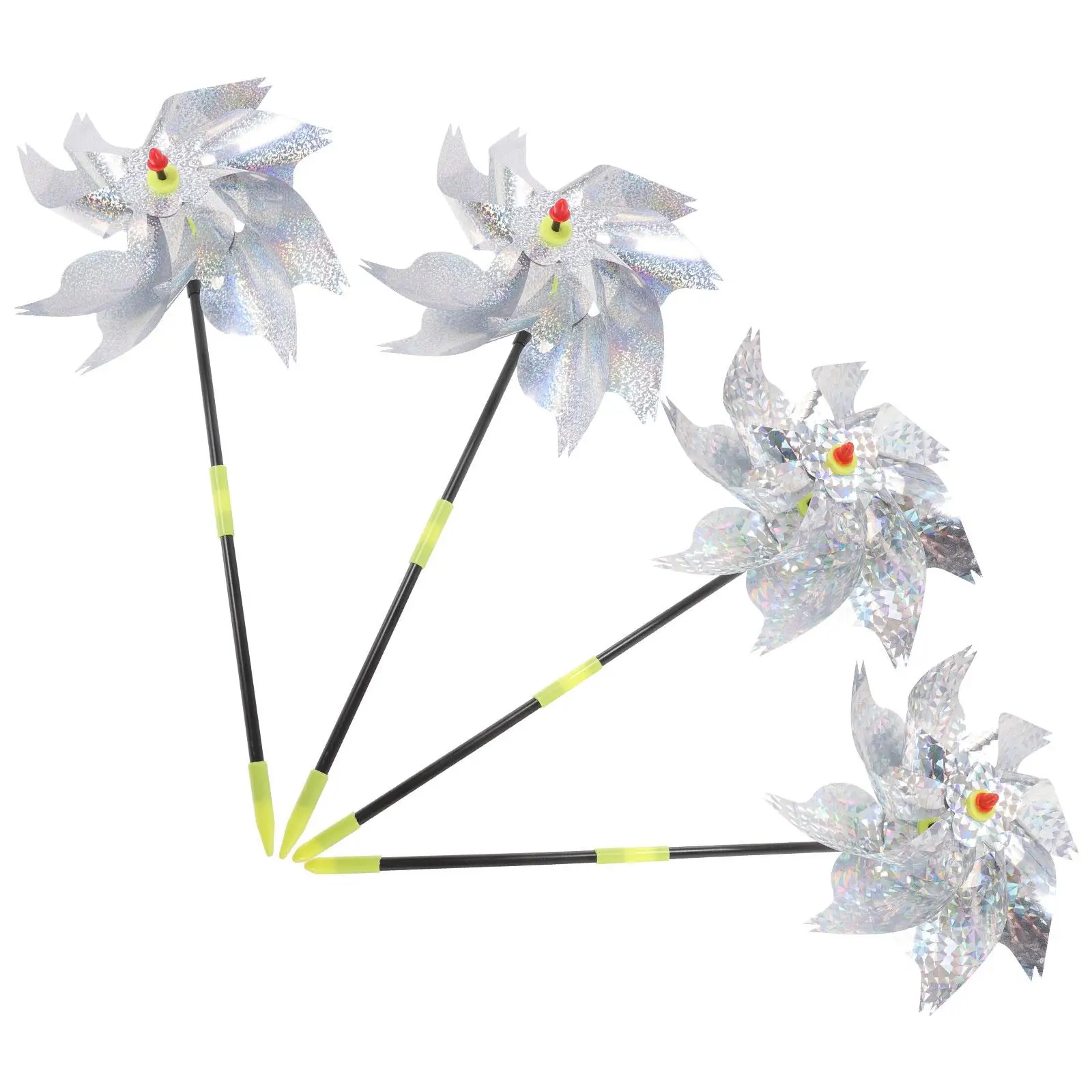 4pcs Reflective Bird Deterrent Windmill Silver Patterns for Garden Yard Balcony Porch Plastic Whirligigs Decor
4pcs Reflective Bird Deterrent Windmill Silver Patterns for Garden Yard Balcony Porch Plastic Whirligigs Decor