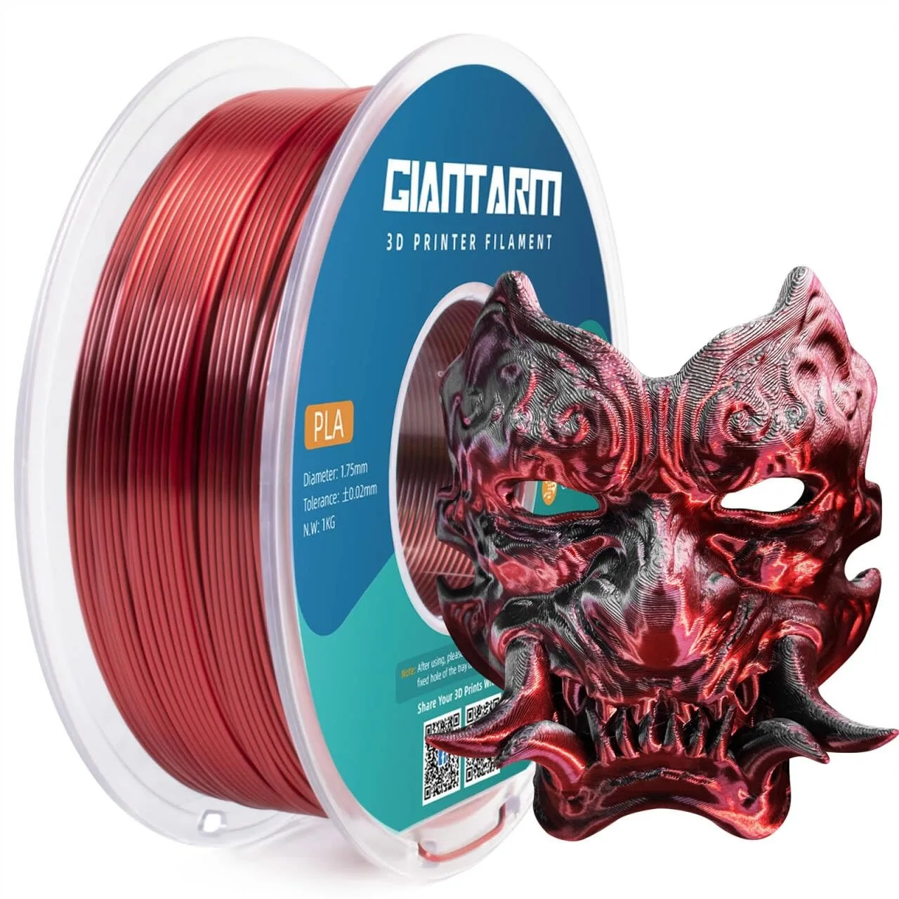 Dual Color Silk PLA Filament 1.75mm +/-0.02mm, Silk Shiny Surface, 1KG Spool for FDM 3D Printers
Dual Color Silk PLA Filament 1.75mm +/-0.02mm, Silk Shiny Surface, 1KG Spool for FDM 3D Printers