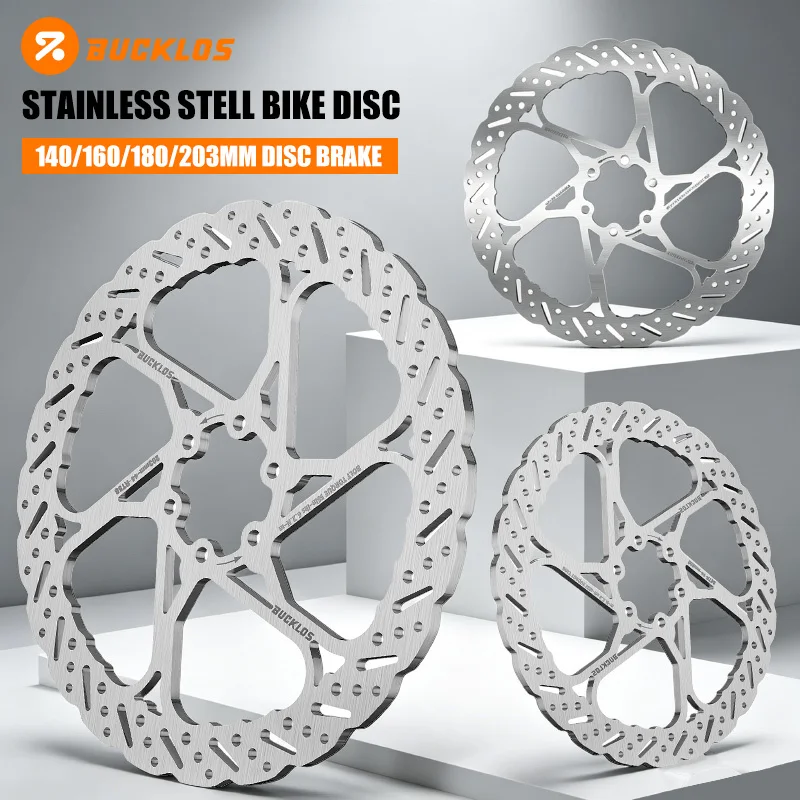 BUCKLOS Stainless Steel Bike Disc 140/160/180/203mm Bicycle Brake Rotor 1PC 2PC Mountain Road Bike Brake Disc Cycling Brake Disc
BUCKLOS Stainless Steel Bike Disc 140/160/180/203mm Bicycle Brake Rotor 1PC 2PC Mountain Road Bike Brake Disc Cycling Brake Disc