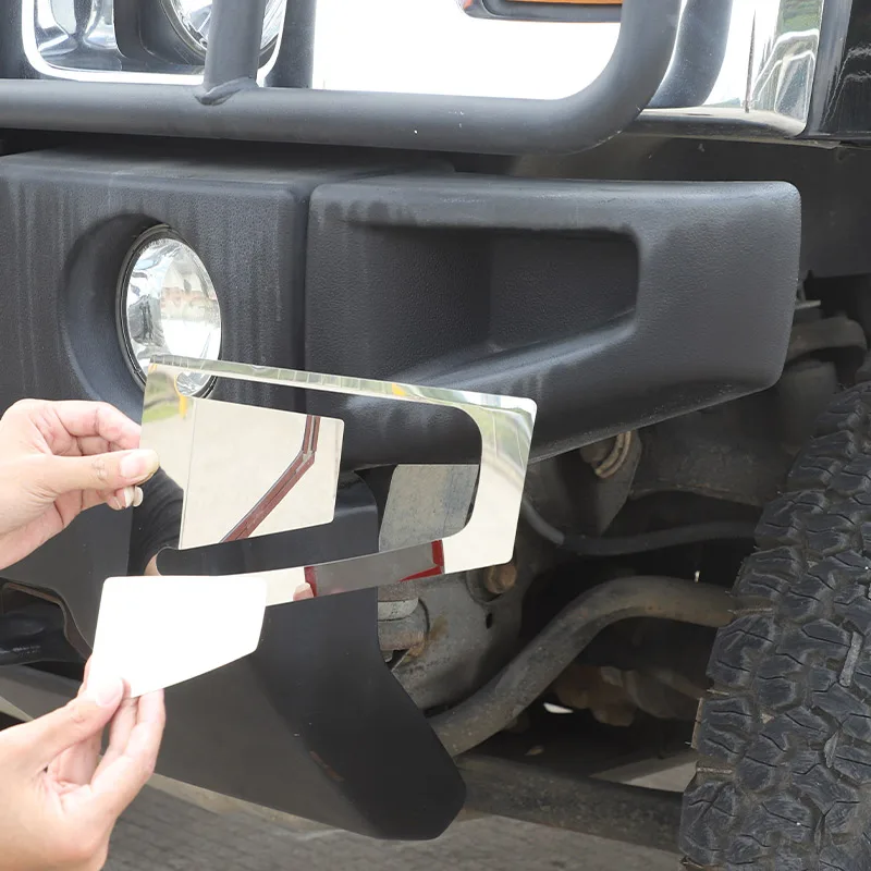 For Hummer H2 2003-2009 Stainless Steel Bright Silver Car Front Bumper Side Corner Decorative Frame Sticker Car Accessories
For Hummer H2 2003-2009 Stainless Steel Bright Silver Car Front Bumper Side Corner Decorative Frame Sticker Car Accessories