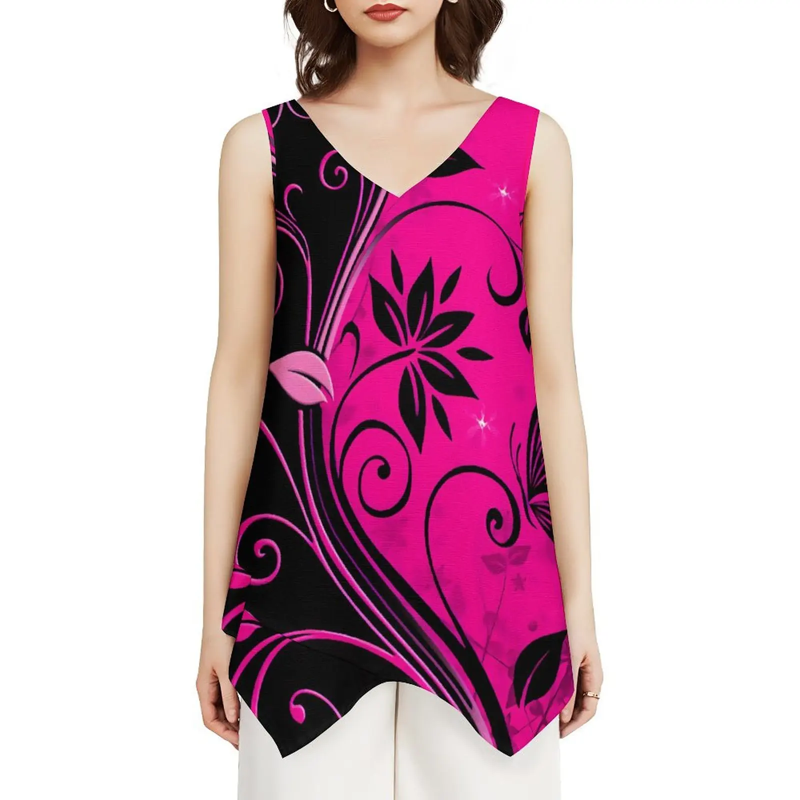 Loose Irregular Hem Women'S Vest V-Neck Cuff Cuff Design Pacific Island Women'S Clothing Custom Polynesian Fashion Women'S Wear
Loose Irregular Hem Women'S Vest V-Neck Cuff Cuff Design Pacific Island Women'S Clothing Custom Polynesian Fashion Women'S Wear