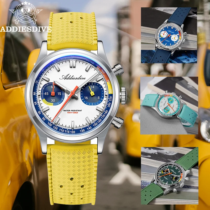 ADDIESDIVE Chronograph Watch Men 38mm VK64 Fluororubber Quartz Watches BGW9 Luminous Waterproof 100M Luxury Wristwatch AD2529
ADDIESDIVE Chronograph Watch Men 38mm VK64 Fluororubber Quartz Watches BGW9 Luminous Waterproof 100M Luxury Wristwatch AD2529