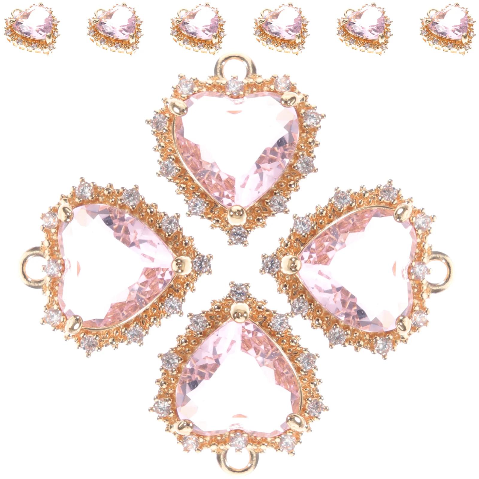 10pcs Heart Pendant Bracelet Necklace Jewelry Accessories Lightweight Copper DIY Craft Decorations Earrings Charms Novelty
10pcs Heart Pendant Bracelet Necklace Jewelry Accessories Lightweight Copper DIY Craft Decorations Earrings Charms Novelty