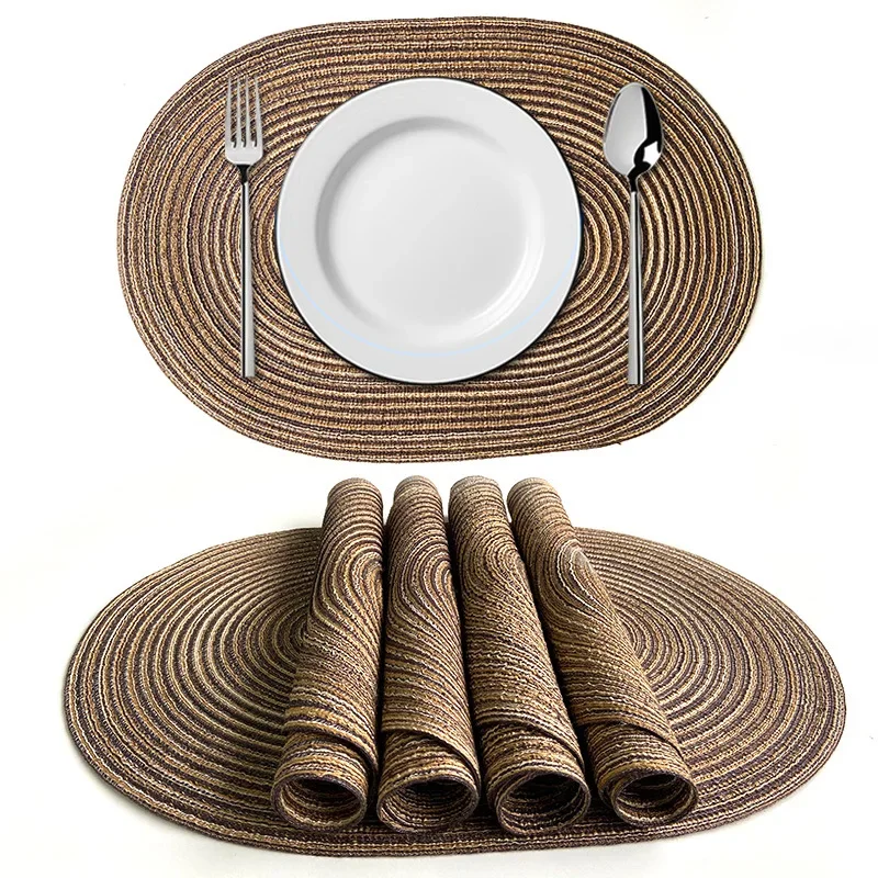 1/4/6/10PCS Oval Table Mats Braided Placemats for Dining Tables Natural Woven Oversized Place mats Set 테이블매트 салф
1/4/6/10PCS Oval Table Mats Braided Placemats for Dining Tables Natural Woven Oversized Place mats Set 테이블매트 салф