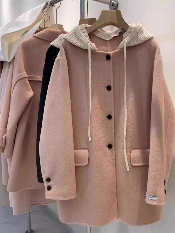 Large Size Knitted Hat Coat Women's Autumn Winter Casual Loose Long Coat Korean Style Polyester Fiber Single Button Closure
Large Size Knitted Hat Coat Women's Autumn Winter Casual Loose Long Coat Korean Style Polyester Fiber Single Button Closure