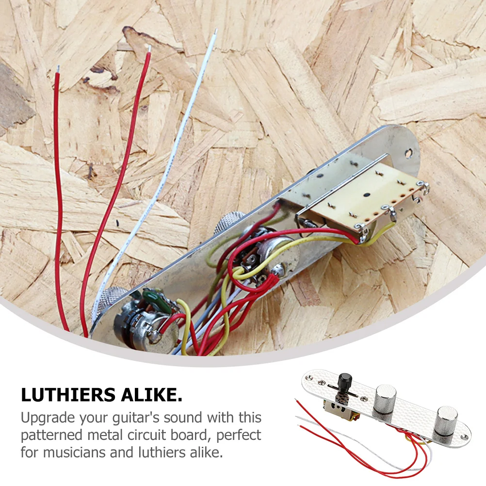 Guitar Wiring Harness Control Plate 3-Way Patterned Metal Circuit Board Loaded Volume Tone Adjustment
Guitar Wiring Harness Control Plate 3-Way Patterned Metal Circuit Board Loaded Volume Tone Adjustment
