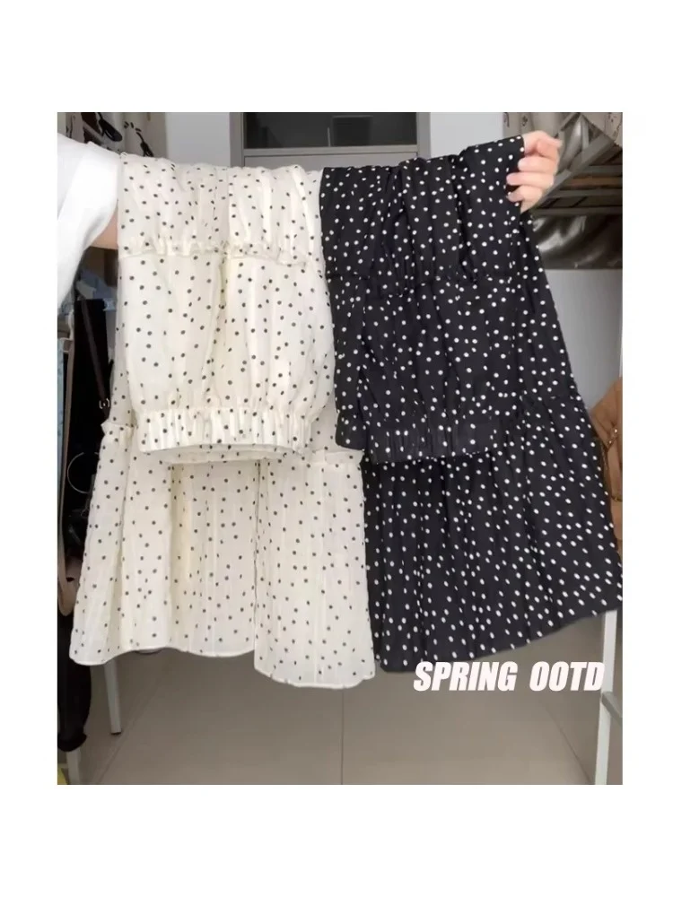 Spring Summer Polka Dot Midi A-Line Skirt Women's High Waist Drapey Fairy Cake Skirt plus Size Casual Straight Cut Style
Spring Summer Polka Dot Midi A-Line Skirt Women's High Waist Drapey Fairy Cake Skirt plus Size Casual Straight Cut Style