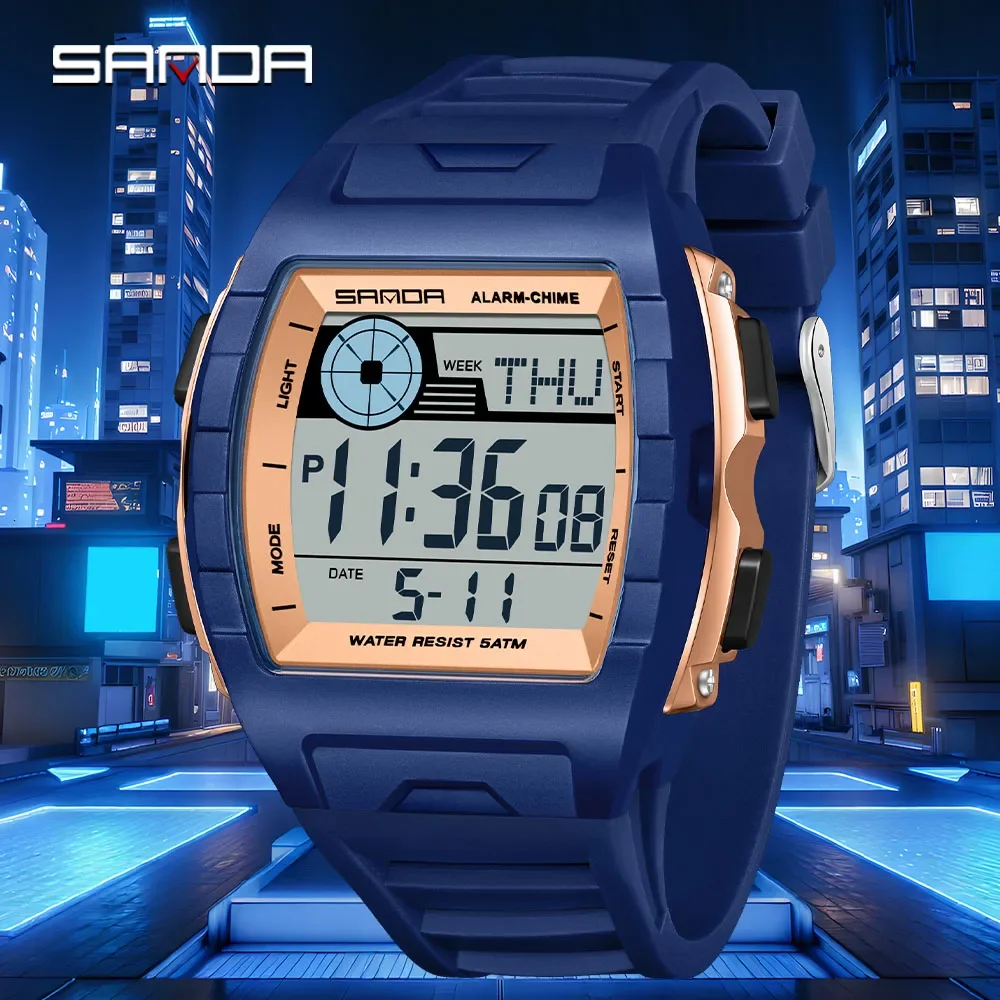 SANDA 2026 Luxury Men's Digital Watch Multi functional Night Light Calendar Stopwatch Fashion Men's Digital Watch 2225
SANDA 2026 Luxury Men's Digital Watch Multi functional Night Light Calendar Stopwatch Fashion Men's Digital Watch 2225