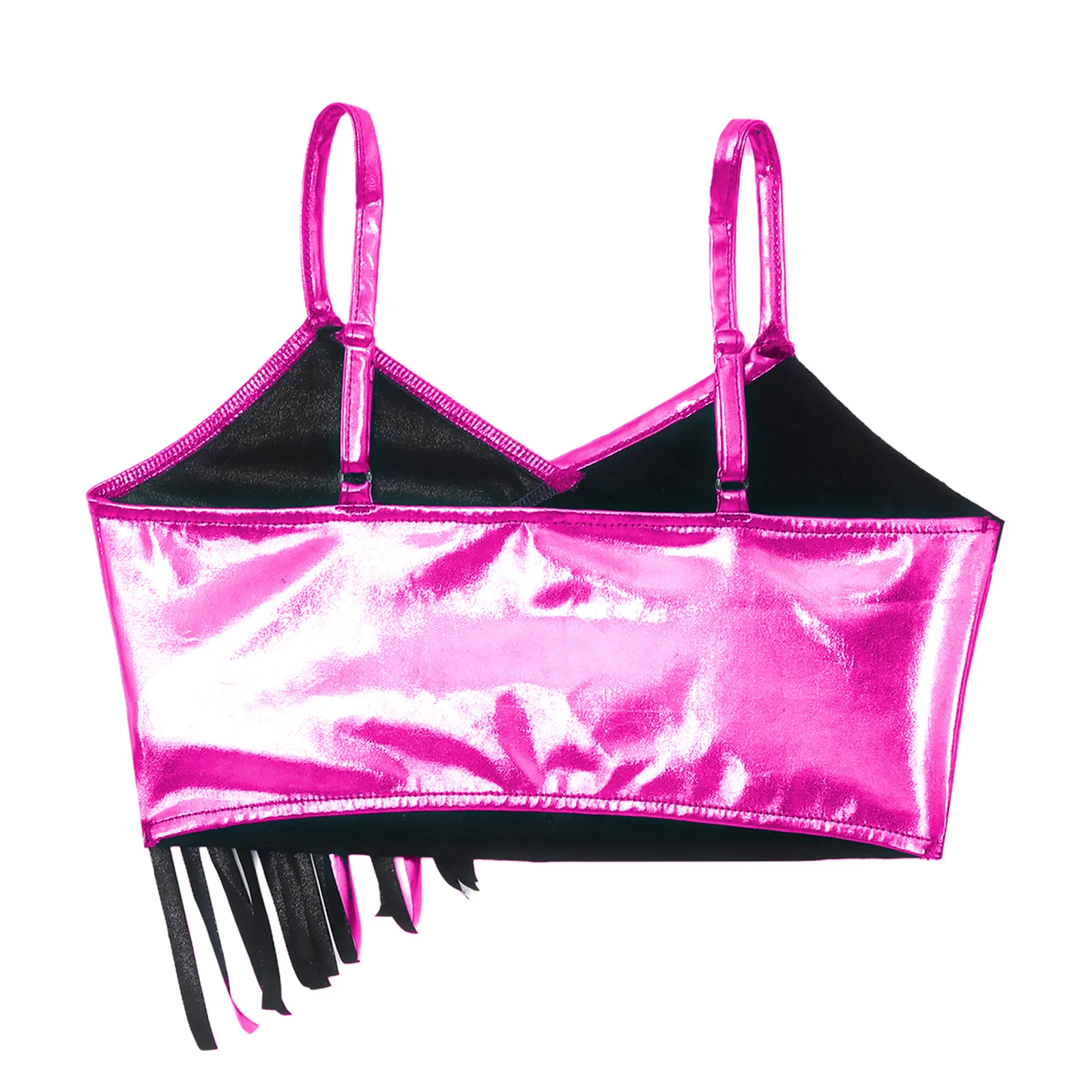 Kids Girls Disco Dance Tassels Crop Top Camisole Sleeveless V-neck Sparkly Sequin for Performance Competition
Kids Girls Disco Dance Tassels Crop Top Camisole Sleeveless V-neck Sparkly Sequin for Performance Competition