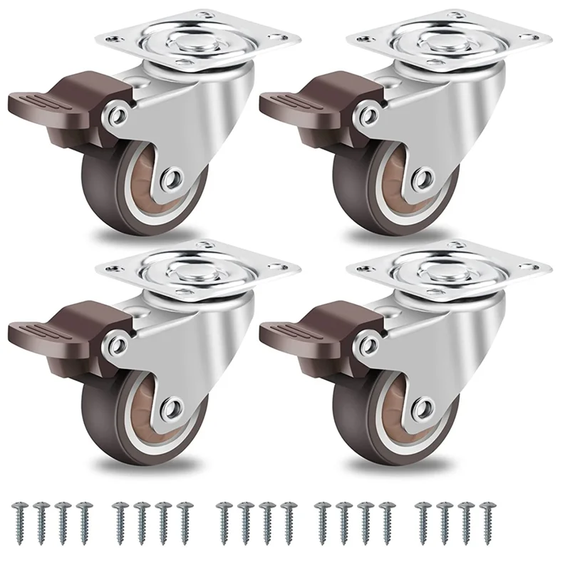 CastorsFurniture Castors Small 50mm,360 Degree Swivel Castors Heavy Duty Load Capacity Silent Solid Rubber Castors Set of 4
CastorsFurniture Castors Small 50mm,360 Degree Swivel Castors Heavy Duty Load Capacity Silent Solid Rubber Castors Set of 4