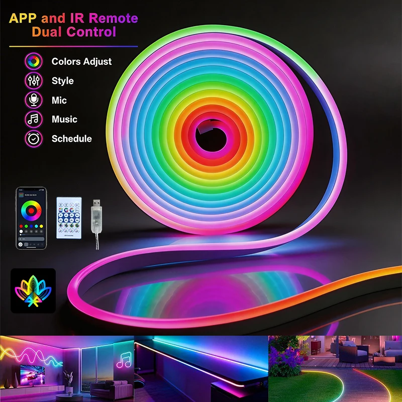 Умная RGB-лента 5В с USB-питанием, управлением через приложение/пульт, синхронизацией с музыкой, водонепроницаемая, гибкая, для декора спальни, игровой комнаты, вечеринок
Умная RGB-лента 5В с USB-питанием, управлением через приложение/пульт, синхронизацией с музыкой, водонепроницаемая, гибкая, для декора спальни, игровой комнаты, вечеринок