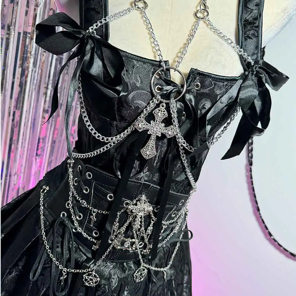 Street Wear Harajuku Hand Made Grunge DIY Eco Emo Punk Rock Kawaii Club Wear E-Girls Chain Cross Gothic Dress Y2K TOPS Goth
Street Wear Harajuku Hand Made Grunge DIY Eco Emo Punk Rock Kawaii Club Wear E-Girls Chain Cross Gothic Dress Y2K TOPS Goth