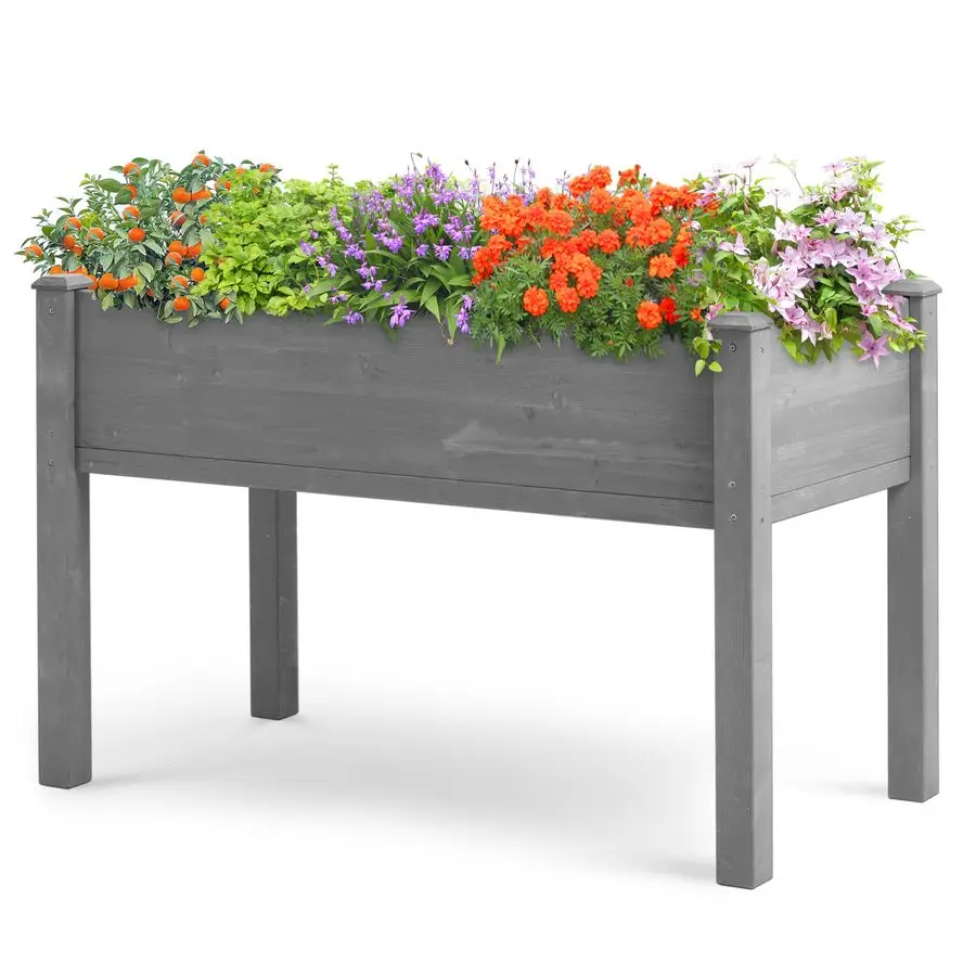 Inch Raised Garden Bed with Legs, Solid Wood Elevated Planter Box Stand with Liner for Outdoor Patio, Backyard amp Balcony
Inch Raised Garden Bed with Legs, Solid Wood Elevated Planter Box Stand with Liner for Outdoor Patio, Backyard amp Balcony