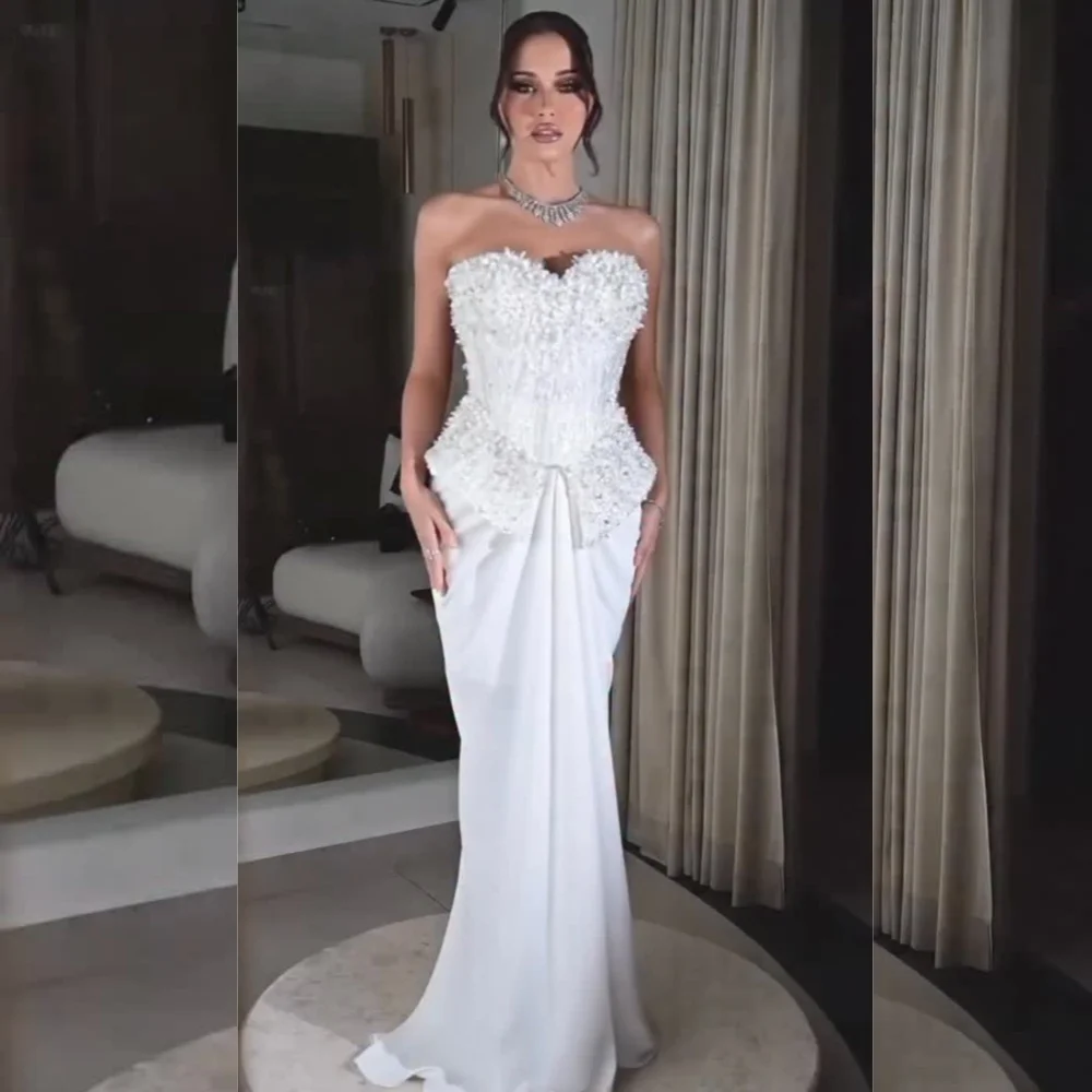 Customized Modern Style Jersey Sequined Pleat Trumpet Strapless Long Dresses Bespoke Occasion Sparkle Sexy
Customized Modern Style Jersey Sequined Pleat Trumpet Strapless Long Dresses Bespoke Occasion Sparkle Sexy