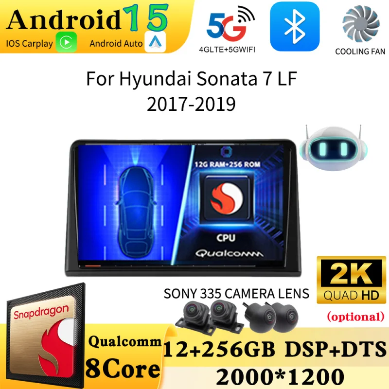 Android 15 Carplay AutoRadio For Hyundai Sonata 7 LF 2017 - 2019 GPS Multimedia Player Navigation Head Unit 360 Camera Video Bt
Android 15 Carplay AutoRadio For Hyundai Sonata 7 LF 2017 - 2019 GPS Multimedia Player Navigation Head Unit 360 Camera Video Bt