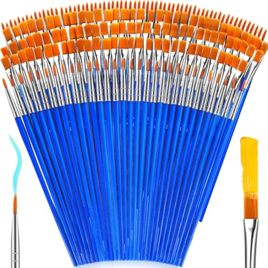 162 Pcs Paint Brushes Bulk, Round Flat Tip Acrylic Paint Brushes Set for Classroom Crafts Oil Watercolor Canvases Face Painting
162 Pcs Paint Brushes Bulk, Round Flat Tip Acrylic Paint Brushes Set for Classroom Crafts Oil Watercolor Canvases Face Painting