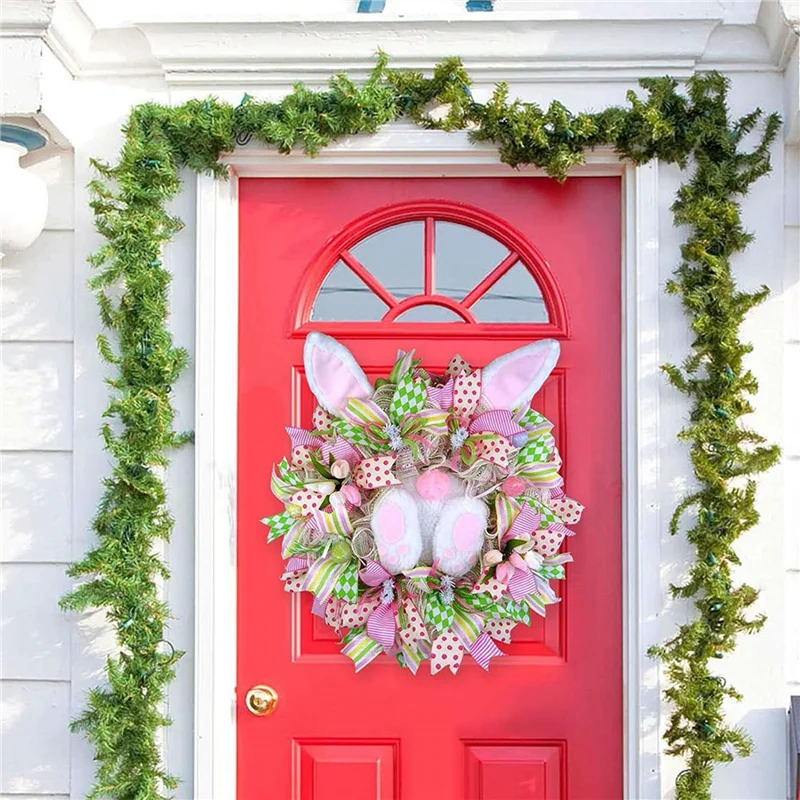 CYCLI-2X Easter Wreaths For Front Door, Wreaths With Bunny Ears, Spring Easter Wreaths Garland Easter Decor
CYCLI-2X Easter Wreaths For Front Door, Wreaths With Bunny Ears, Spring Easter Wreaths Garland Easter Decor