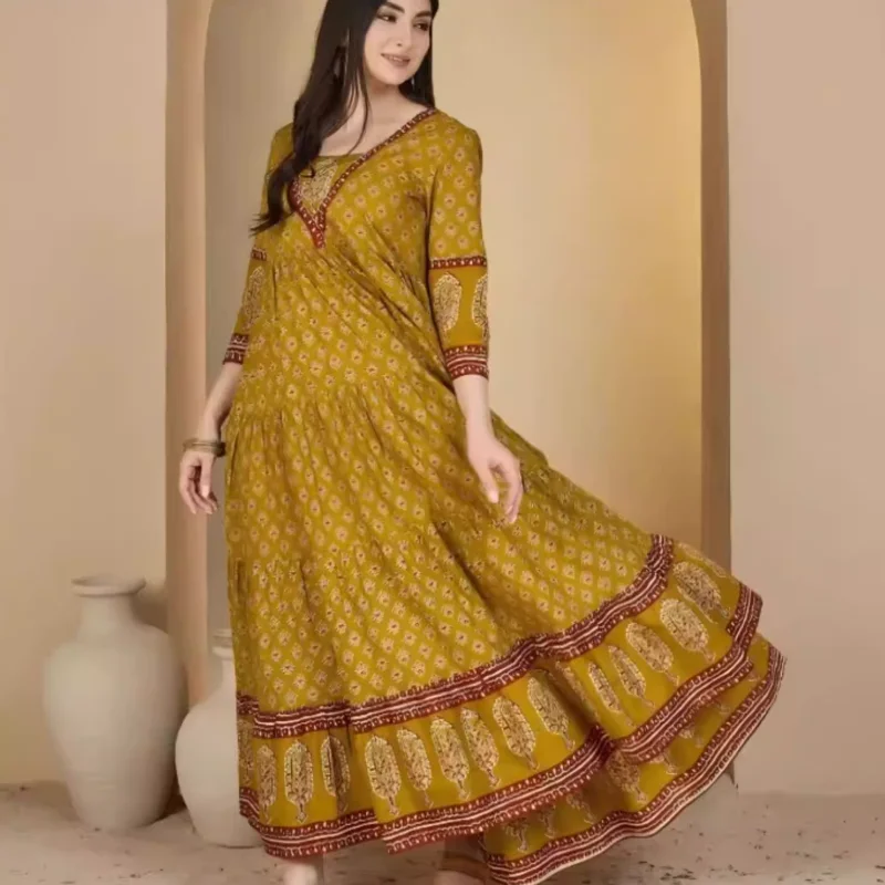 Indian Traditional Thin Cotton Ginger Printed Fashionable Dress
Indian Traditional Thin Cotton Ginger Printed Fashionable Dress