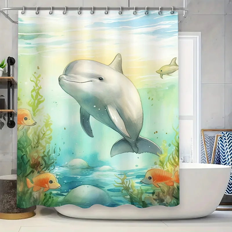 Underwater Life Dolphin Fish Shower Curtain Set Decor Bathroom Window Covering Waterproof Printing Customizable Size Options Ava
Underwater Life Dolphin Fish Shower Curtain Set Decor Bathroom Window Covering Waterproof Printing Customizable Size Options Ava