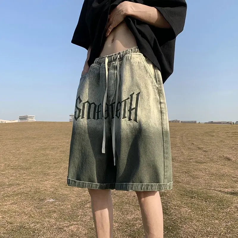 Foufurieux Trend Gradient Washed Denim Shorts for Men Summer Wide Leg Jeans for Men Loose Casual Retro Black Knee Length Shorts
Foufurieux Trend Gradient Washed Denim Shorts for Men Summer Wide Leg Jeans for Men Loose Casual Retro Black Knee Length Shorts