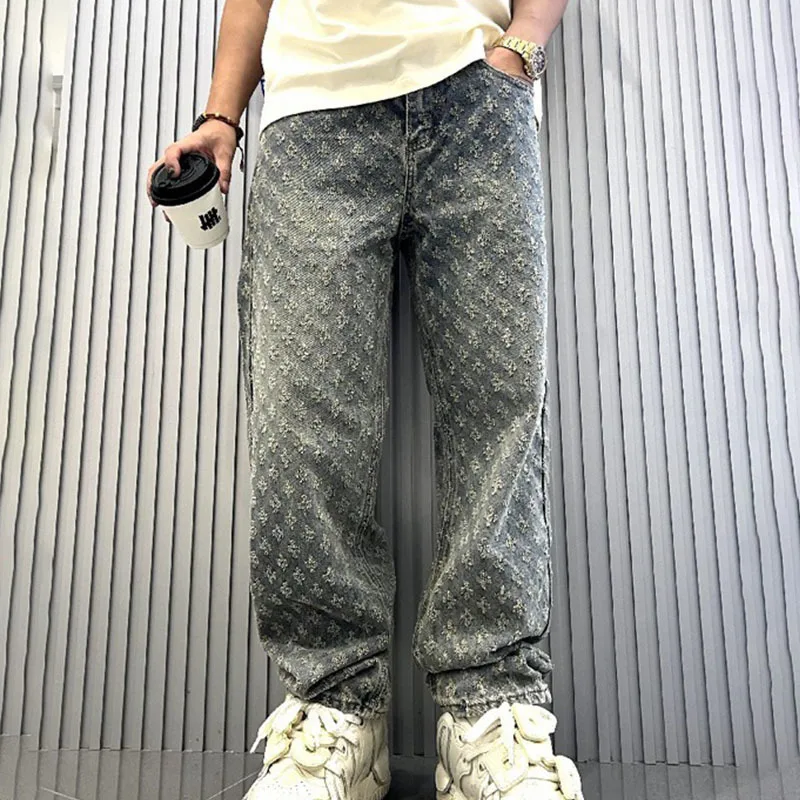 Men High Street Design Hole Baggy Jeans Vintage Loose Straight Washed Wide Leg Denim Pants
Men High Street Design Hole Baggy Jeans Vintage Loose Straight Washed Wide Leg Denim Pants