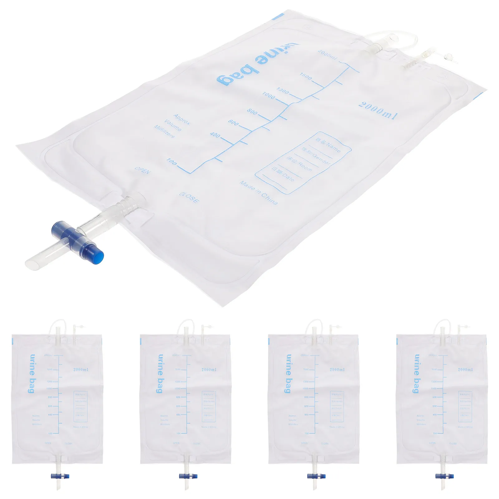 5Pcs Disposable Collection Bags Leak-Proof Pe Drainage Bags for Incontinence Patients Portable Catheter Leg Bag for Travel
5Pcs Disposable Collection Bags Leak-Proof Pe Drainage Bags for Incontinence Patients Portable Catheter Leg Bag for Travel