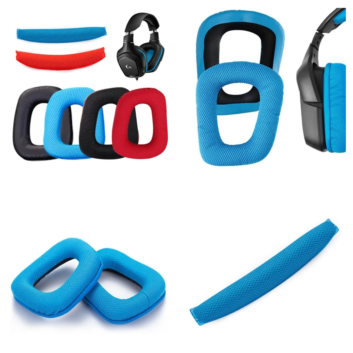 Ear Pads Cushions Headband Kit Replacement for Logitech G331 G332 G432 G431 G430 G230 G231Gaming Headset Earpads Cover Cups
Ear Pads Cushions Headband Kit Replacement for Logitech G331 G332 G432 G431 G430 G230 G231Gaming Headset Earpads Cover Cups