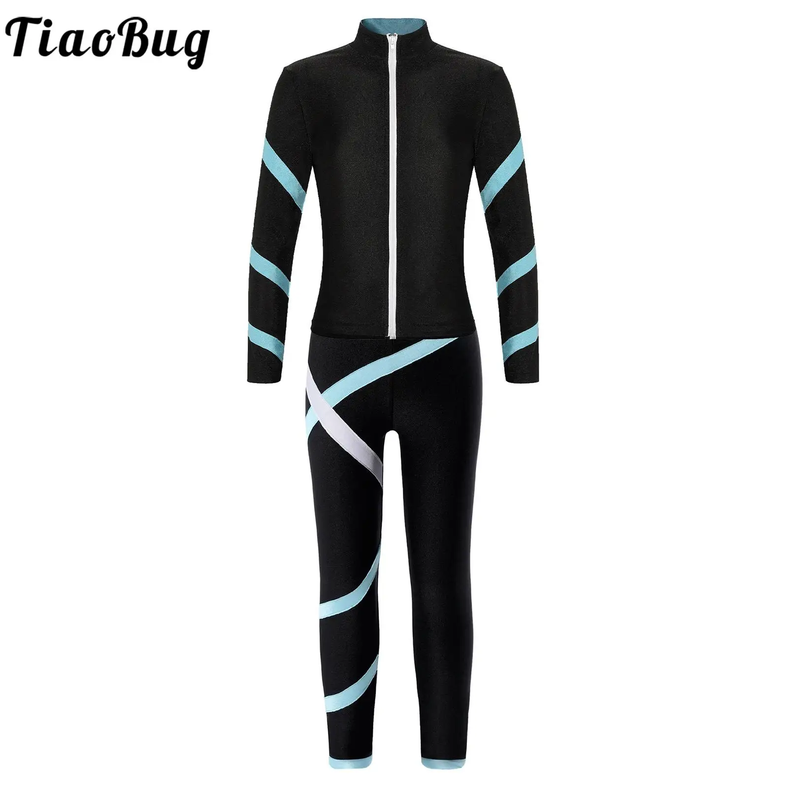 Kids Girls Contrast Color Stripe Sports Suit Long Sleeve Sweatshirt Leggings Yoga Workout Running Skating Gymnastics Dancewear
Kids Girls Contrast Color Stripe Sports Suit Long Sleeve Sweatshirt Leggings Yoga Workout Running Skating Gymnastics Dancewear