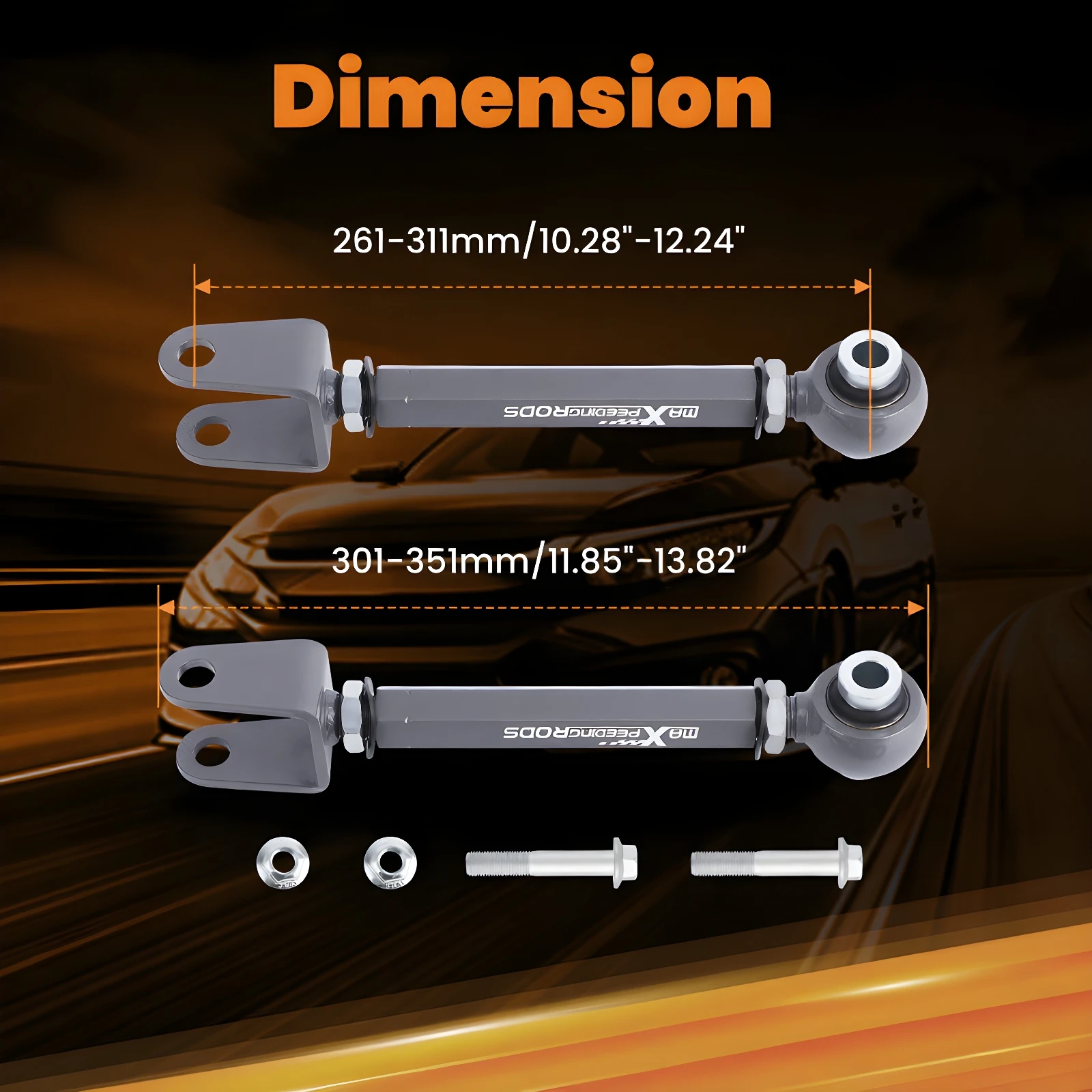 Adjustable Rear Toe Trailing Arms Alignment Kit LH RH For 2015-2023 Ford Mustang
Adjustable Rear Toe Trailing Arms Alignment Kit LH RH For 2015-2023 Ford Mustang