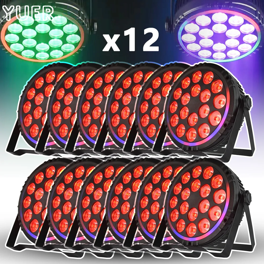 YUER 12PCS Par LED 18x12w RGBW Wash Light SMD Ring Wall Wash Strobe Effect Flat Floor Home Party Night Club Bar Stage Lighting
YUER 12PCS Par LED 18x12w RGBW Wash Light SMD Ring Wall Wash Strobe Effect Flat Floor Home Party Night Club Bar Stage Lighting